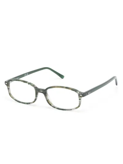 Ray Ban Square-frame Glasses In Green