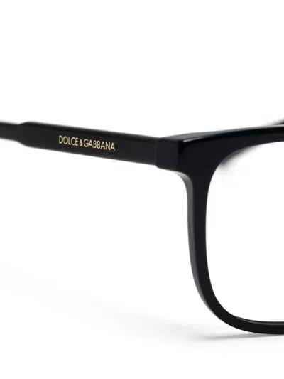 Dolce & Gabbana Rectangular-frame Glasses In Black