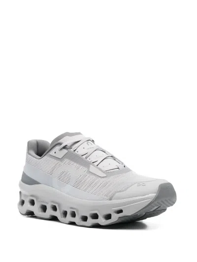 On Men Grey Lace Up Sneakers, 9.5 Luxury Sneakers For Men Darveys In Gray