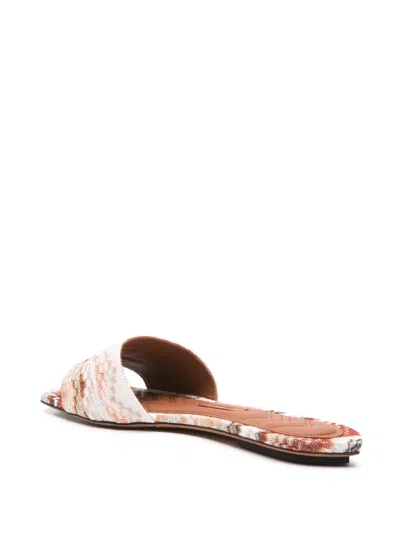 Missoni Woman Sandals Rust Size 8 Textile Fibers In Brown