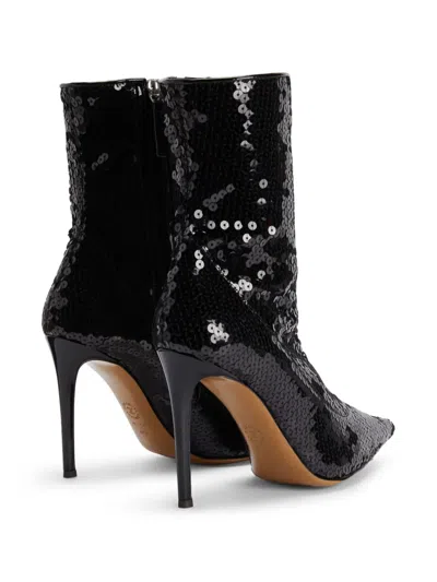 Alexandre Vauthier 100mm Sequin-embellished Boots In Black