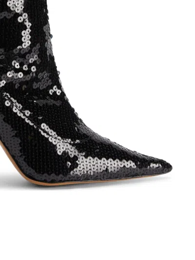 Alexandre Vauthier 100mm Sequin-embellished Boots In Black