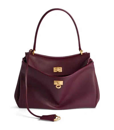 Balenciaga Women's Rodeo Small Handbag In Dkburgundy