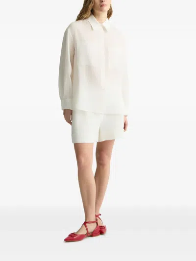 Liu •jo Liu Jo White Ramie Shorts