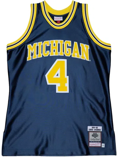 Mitchell & Ness 1991/92 Chris Webber Michigan Wolverines Alumni Authentic Jersey In Blue