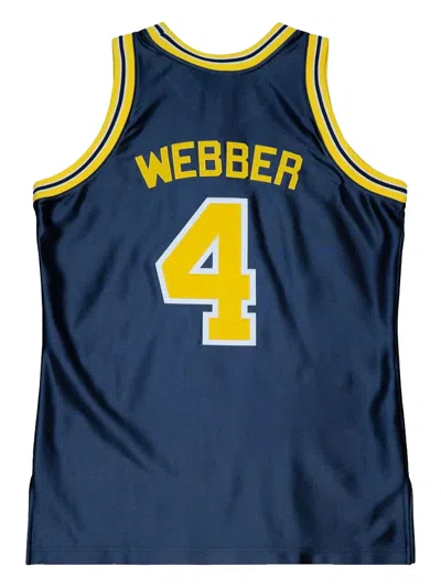 Mitchell & Ness 1991/92 Chris Webber Michigan Wolverines Alumni Authentic Jersey In Blue