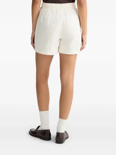 Liu •jo Embroidered Cotton Shorts In White
