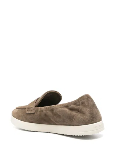 Tory Burch Slip-on Loafers With Suede Finish And Rubber Sole In Brown