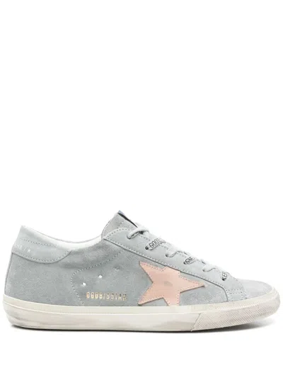 Golden Goose Super Star Suede Upper And Heel Leather Star In Gray