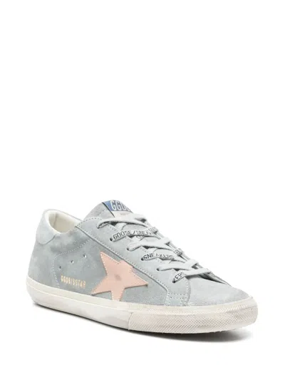 Golden Goose Super Star Suede Upper And Heel Leather Star In Gray