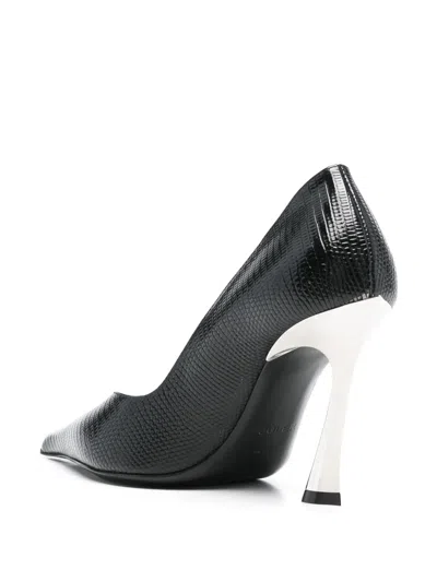 Mugler 95mm Grainy Leather Pumps In Black