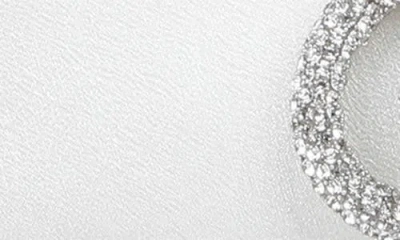 Badgley Mischka Collection Jasmine Pointed Toe Pump In White Crepe