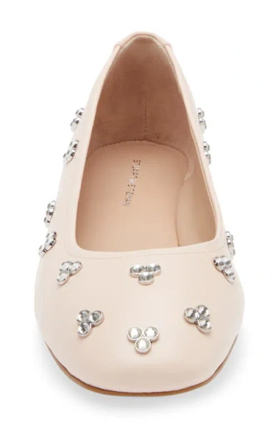 Stuart Weitzman Tammy Crystal Embellished Ballet Flat In Rosewater
