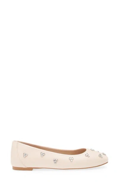 Stuart Weitzman Tammy Crystal Embellished Ballet Flat In Rosewater