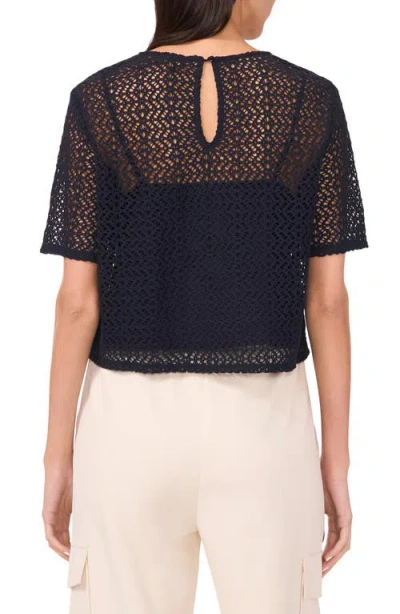 Halogen ® Geometric Openwork T-shirt In Ink