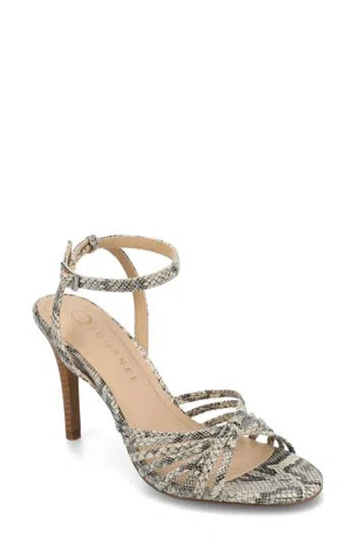 Journee Collection Womens Vanita Heeled Sandals In Gray