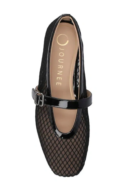 Journee Collection Women's Casha Mesh Mary Jane Flats In Black Casha