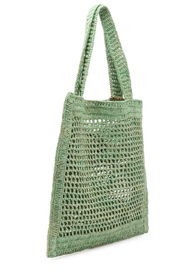 Chloé Chloe Women Green Raffia Estate Banana Shopping Bag