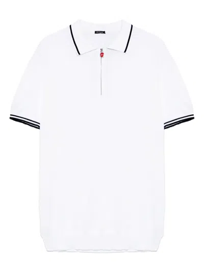 Kiton 'ciro' Polo Shirt With Polo Collar In White