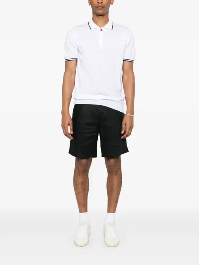 Kiton 'ciro' Polo Shirt With Polo Collar In White