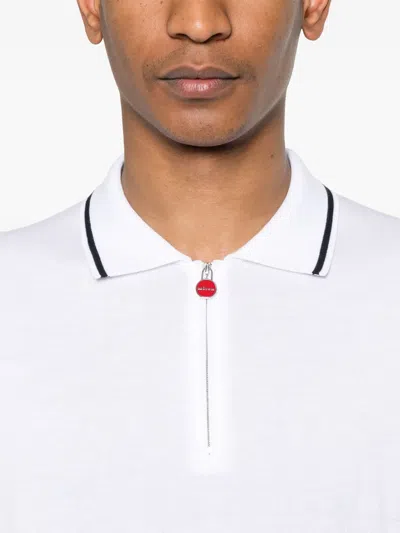 Kiton 'ciro' Polo Shirt With Polo Collar In White