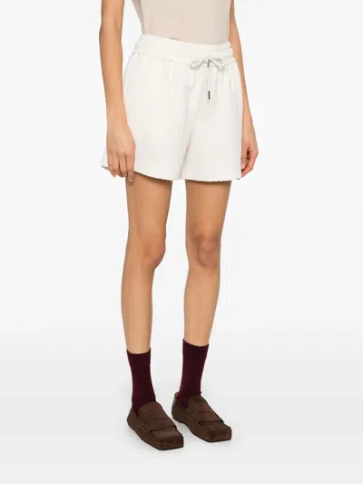 Moncler Logo-patch Shorts In White