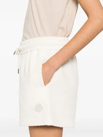 Moncler Logo-patch Shorts In White