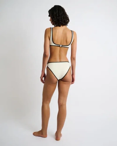 Onia Milly Bikini Bottoms In Egret/black