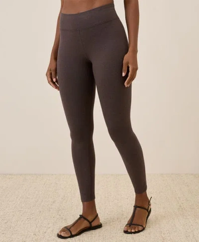 Pact On The Go-to Legging Made With Organic Cotton In Chocolate Heather