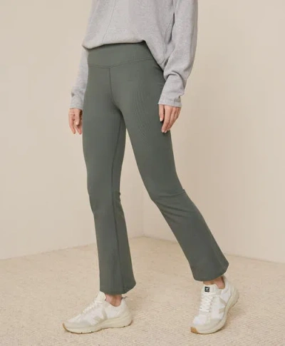 Pact On The Go-to Cropped Bootcut Legging Made With Organic Cotton In Castor Grey