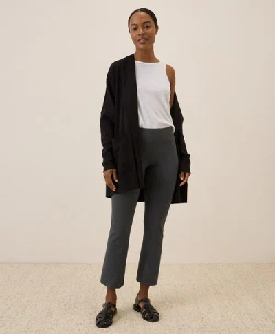 Pact On The Go-to Cropped Bootcut Legging Made With Organic Cotton In Charcoal Heather