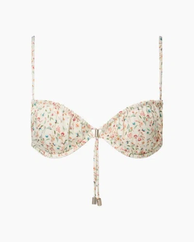 Onia Rose Bikini Top In White Multi