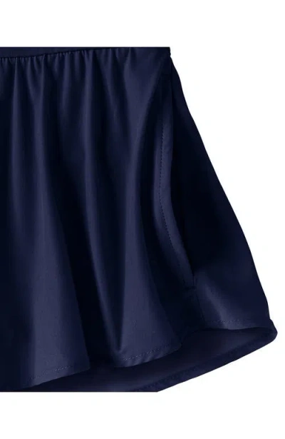 Lands' End 3" Pinchless Flutter Swim Short With Panty In Deep Sea Navy