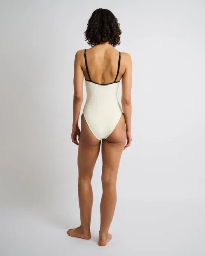 Onia Soleil One Piece Swimsuit In Egret/black, Women's At Urban Outfitters