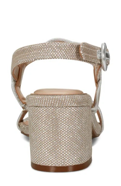 Easy Spirit Women's Daana Block Heel Slingback Sandals In Metallic Silver