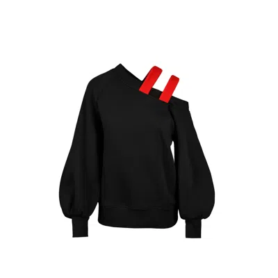 Ioana Ciolacu Sonia Sweatshirt In Black/red