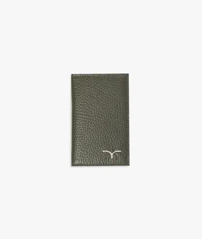 Larusmiani Vertical Card Holder St.moritz Wallet In Olive