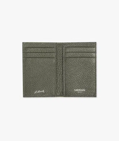 Larusmiani Vertical Card Holder St.moritz Wallet In Olive