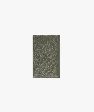 Larusmiani Vertical Card Holder St.moritz Wallet In Olive