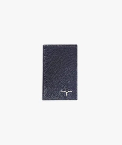Larusmiani Vertical Card Holder St.moritz Wallet In Blue