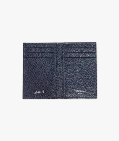 Larusmiani Vertical Card Holder St.moritz Wallet In Blue
