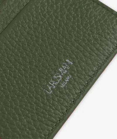 Larusmiani Horizontal Card Holder St.moritz Wallet In Olive