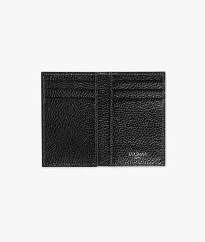 Larusmiani Vertical Card Holder Amedeo Wallet In Black