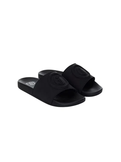 Just Cavalli Gummy Slipper In Black