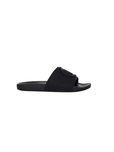 Just Cavalli Gummy Slipper In Black