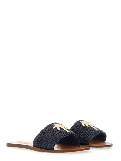 Manebi Slide Sandal In Blue