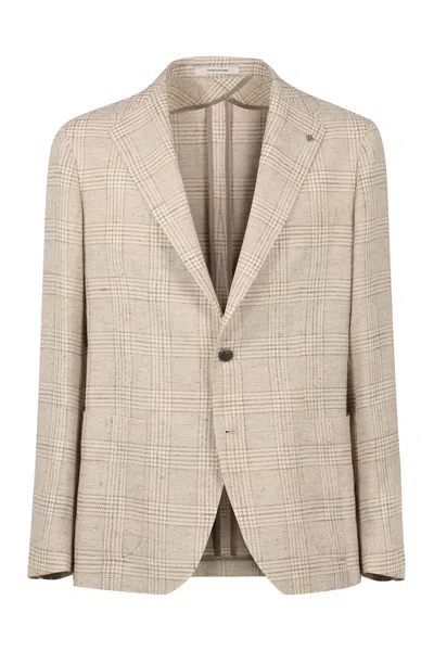 Tagliatore Check-pattern Single-breasted Blazer In Multi