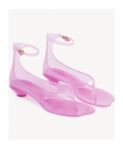 Chloé Chloe Women Fluo Pink Tpu Chloe Jelly Thong Sandals In Pink Fizz