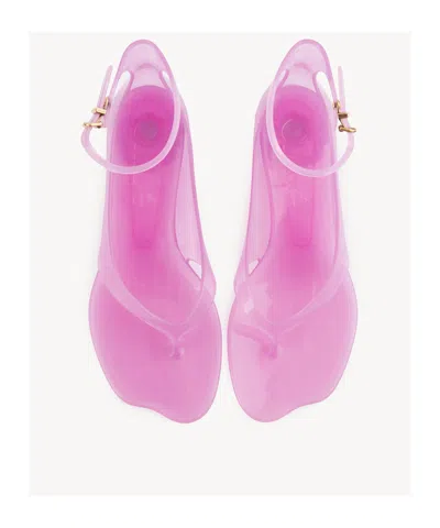 Chloé Chloe Women Fluo Pink Tpu Chloe Jelly Thong Sandals In Pink Fizz
