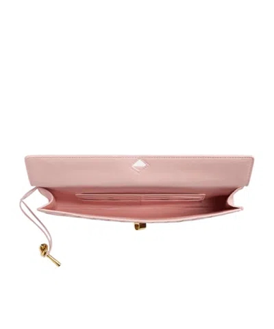 Bottega Veneta Long Andiamo Intrecciato Leather Clutch In Rose